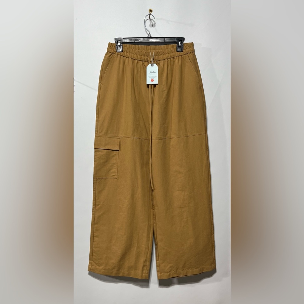 NIMIN Tan Cargo Wide-Leg Pants Women’s Size Medium New With Tags